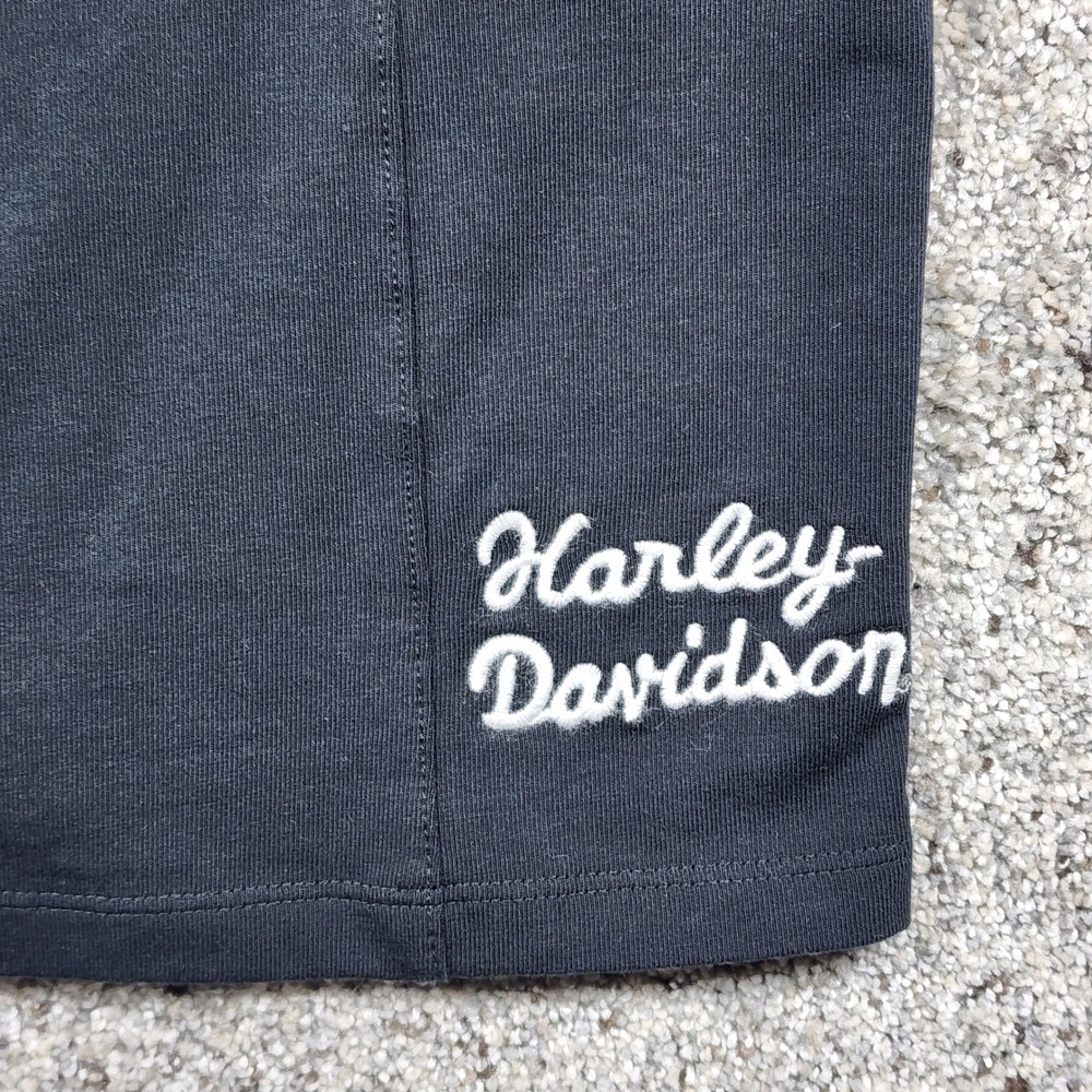 Harley-Davidson Black Racerback Henley Tank Top - Picture 2 of 15